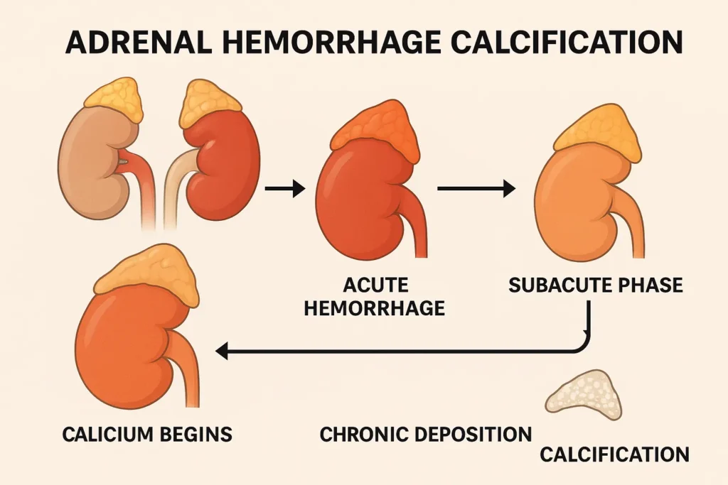 adrenal hemorrhage calcification